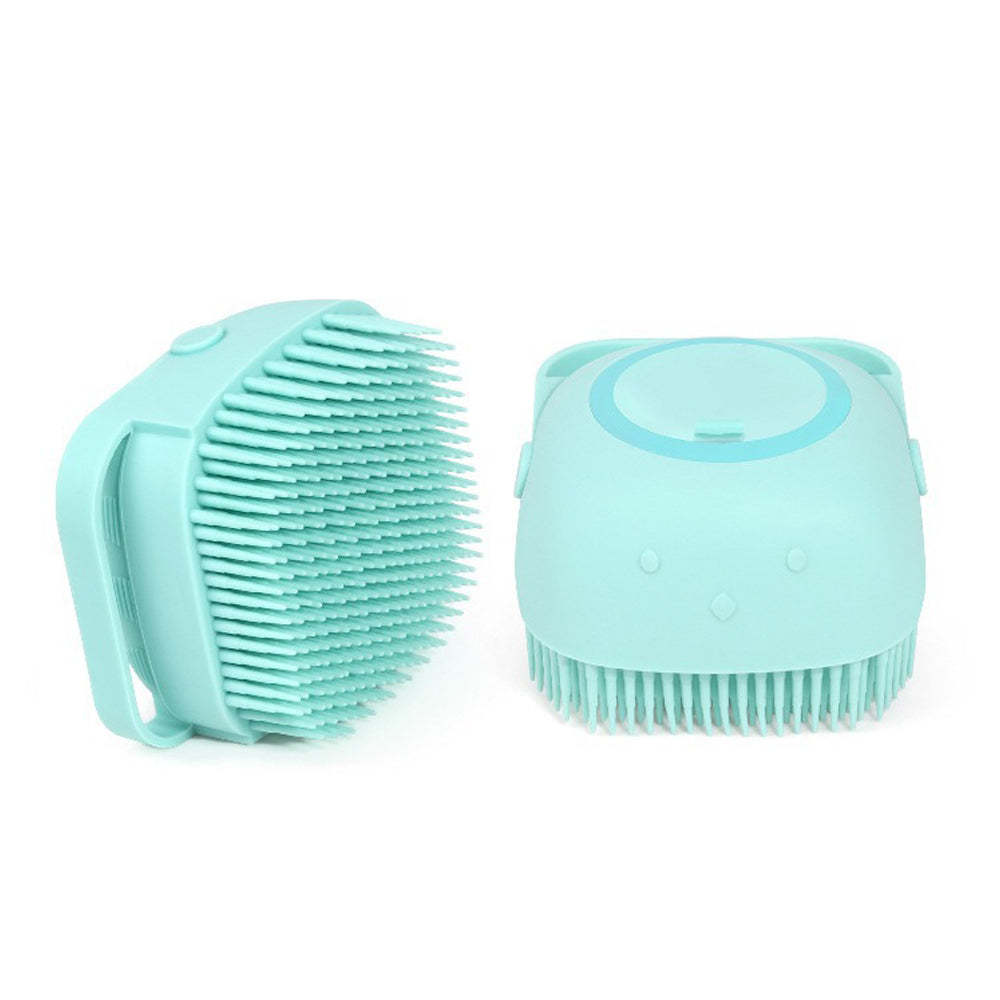 Brosse de bain 2 en 1 en silicone pour animaux