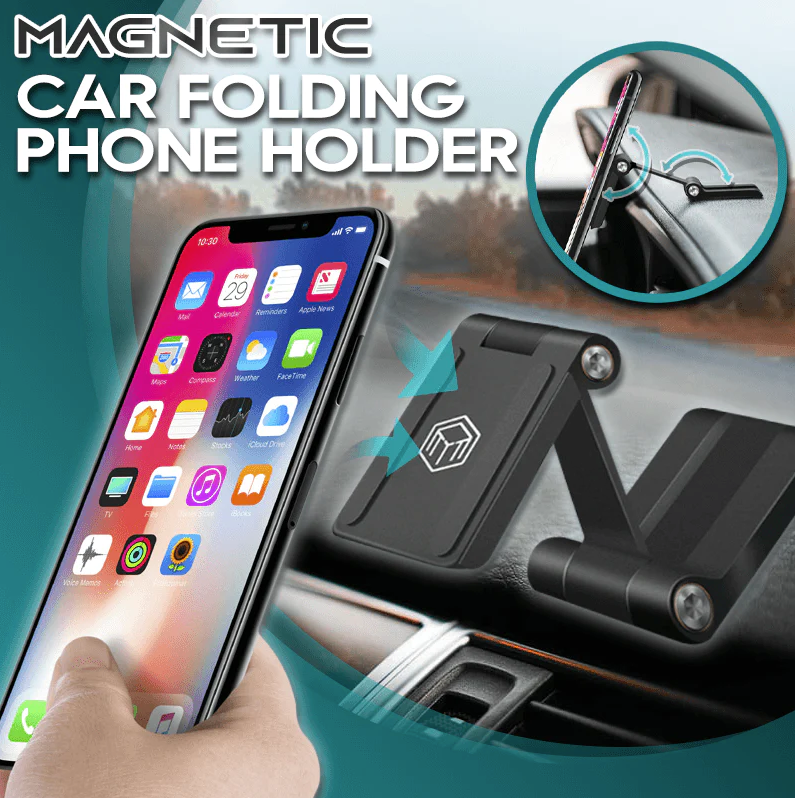 Support de téléphone pliable magnétique pour voiture