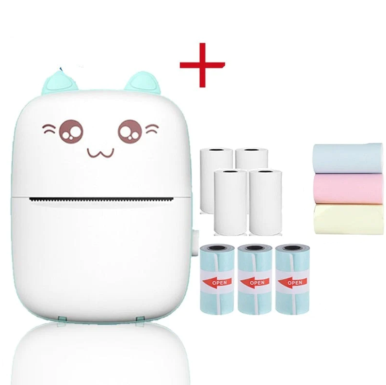 Mini Imprimante thermique sans fil + 10 Rouleaux OFFERTS