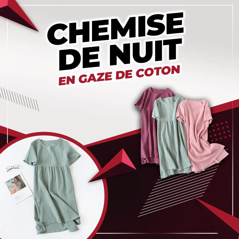 Chemise de nuit en gaze de coton