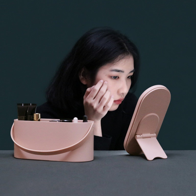 Trousse de Maquillage avec Miroir LED