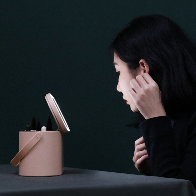 Trousse de Maquillage avec Miroir LED