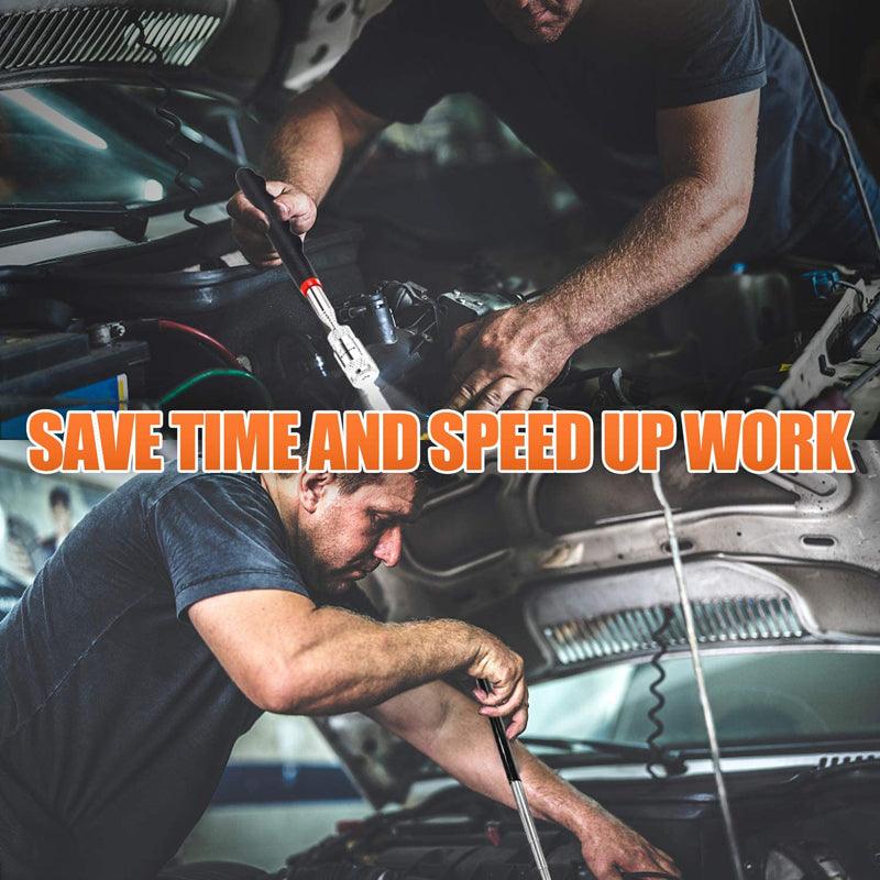 Lot de 2 Perches télescopiques et magnétiques à LED