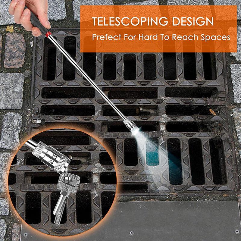 Lot de 2 Perches télescopiques et magnétiques à LED