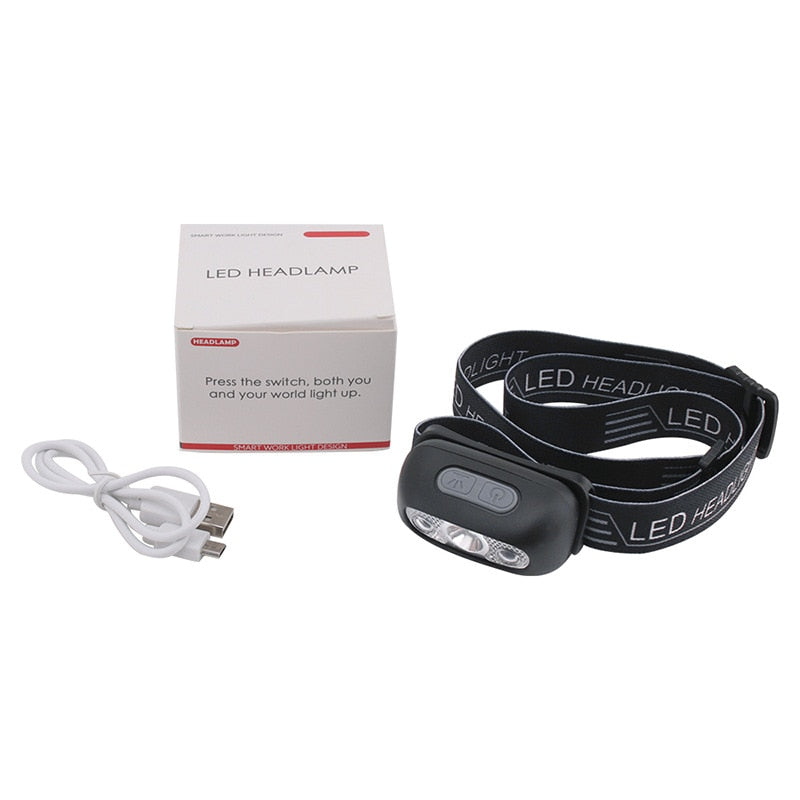 Lampe frontale LED à capteur de mouvement + Boîte de rangement OFFERTE