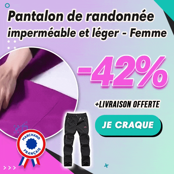 Pantalon de randonnée imperméable et léger - Femme