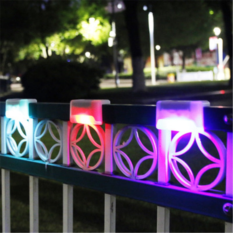 4x Appliques LED solaires pour escaliers et clôtures