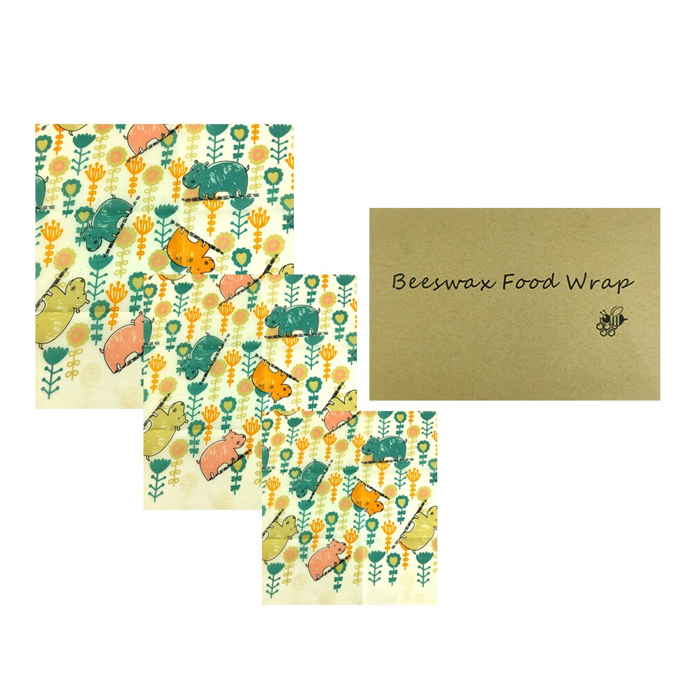 BEE WRAP - Lot de 3 Films alimentaires réutilisables