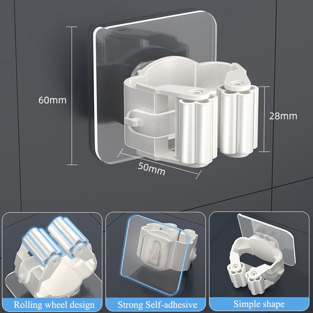 4 x Crochet mural auto-adhésif multi-usage