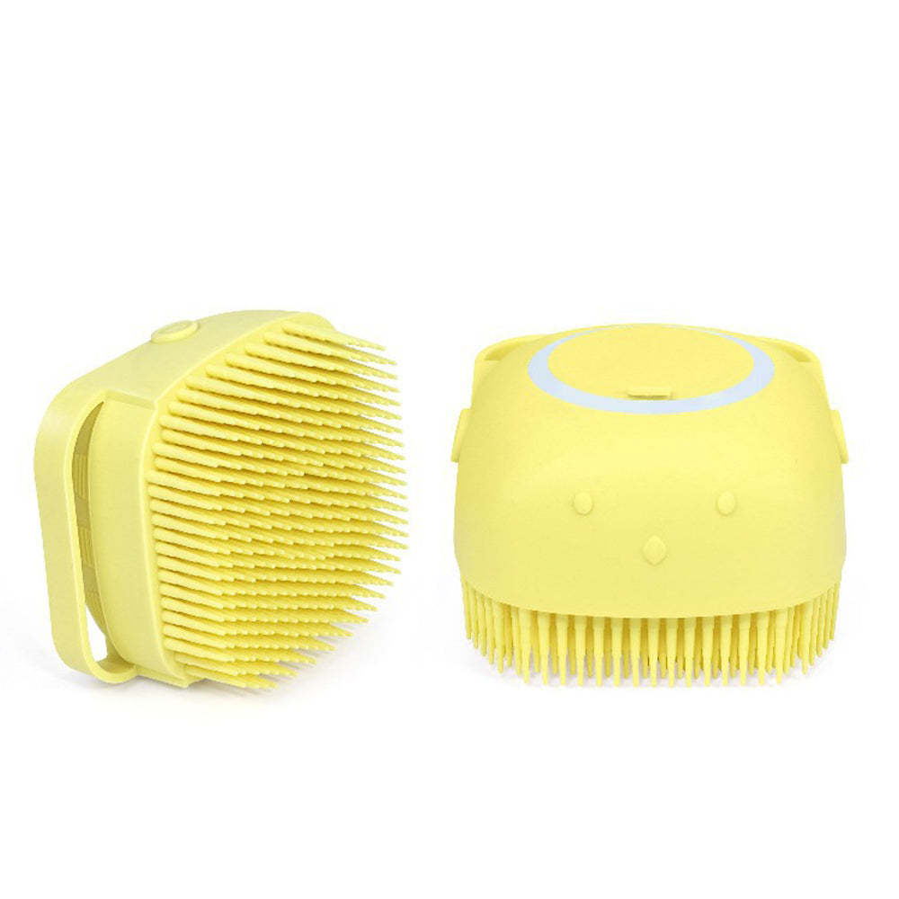 Brosse de bain 2 en 1 en silicone pour animaux