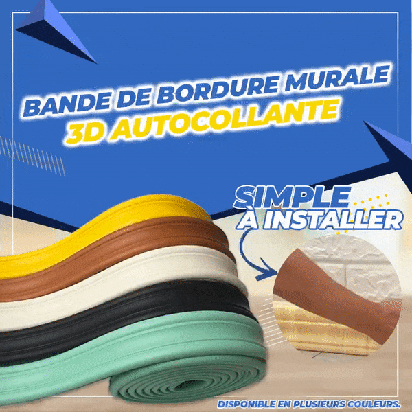 Bande de bordure murale 3D autocollante