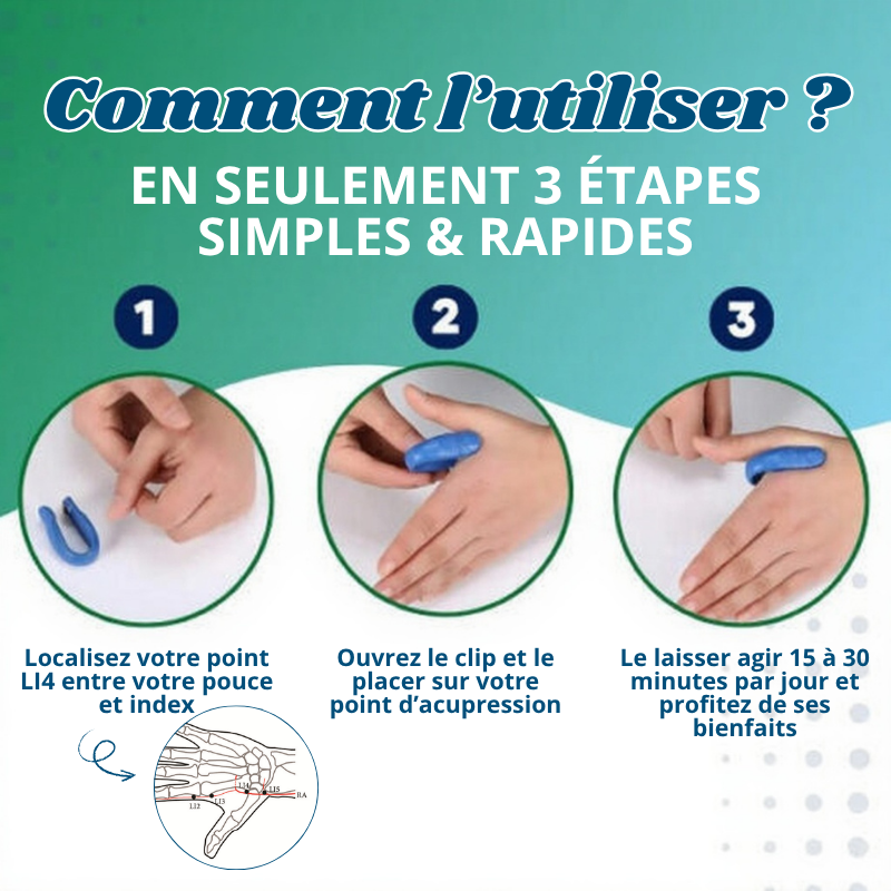 Clip d'Acupression Contrôle de la Glycémie - 1 ACHETÉ = 1 OFFERT