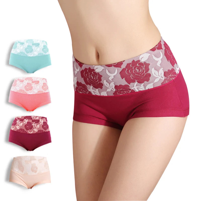 Ensemble de 5 culottes taille haute en coton - Confort et amincissement