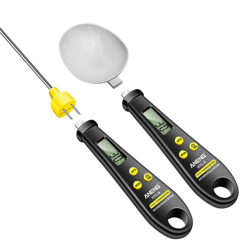 Cuillère de mesure numérique 2 en 1 - Balance et Sonde thermomètre intégrés