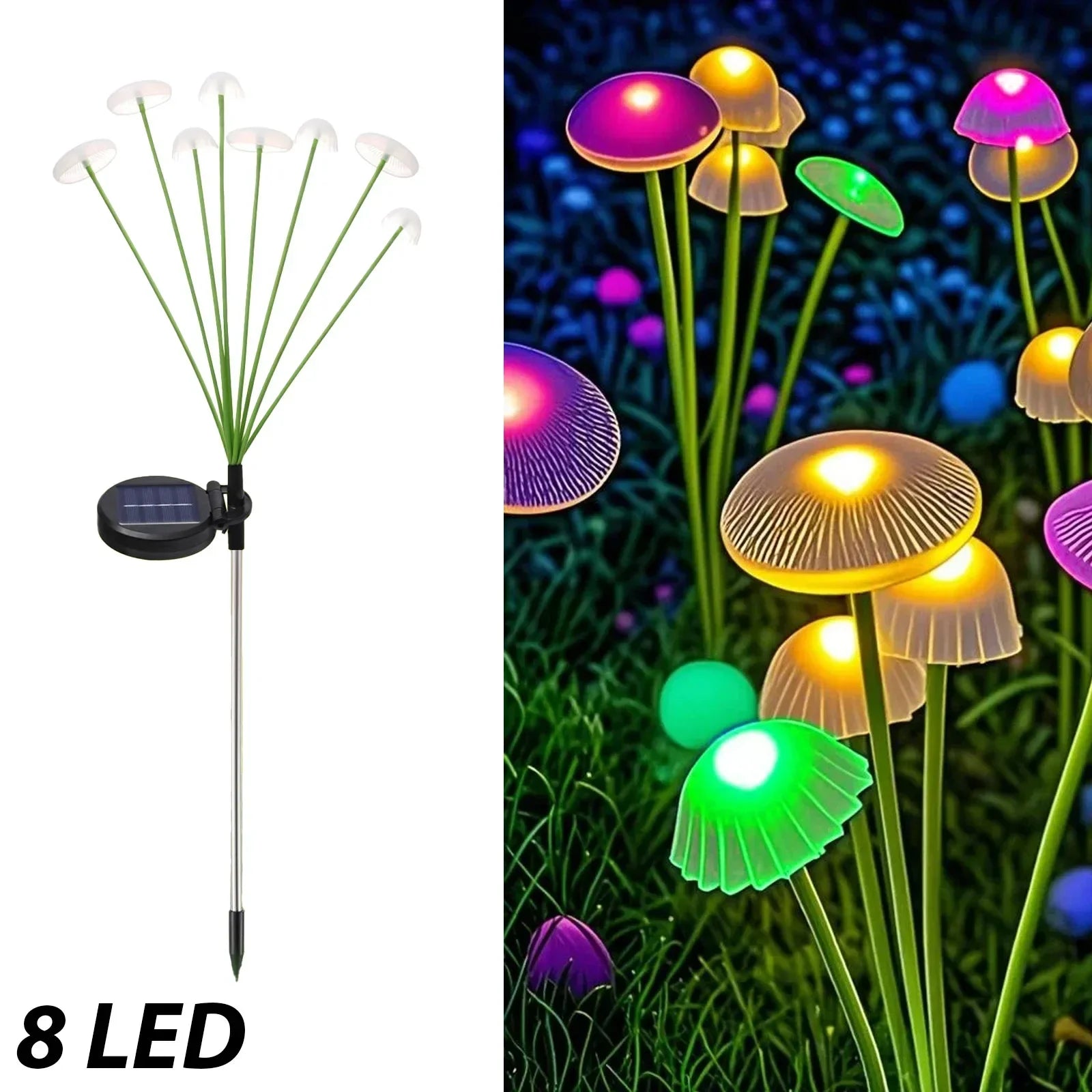 8 LED - Multicolor / 1pc,8 LED - Multicolor / 2pcs,8 LED - Multicolor / 4pcs