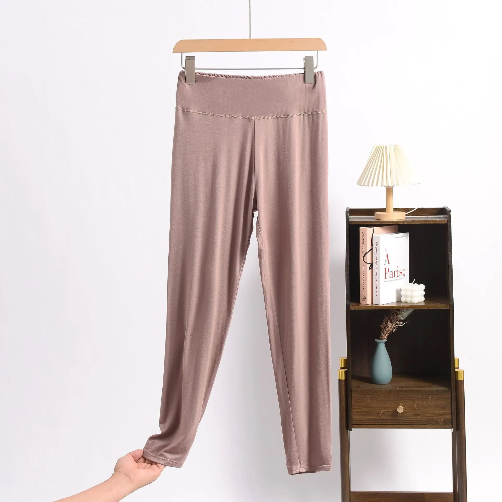 Legging Capri Femme Grande Taille en Modal – Taille Haute Gainante et Contrôle du Ventre
