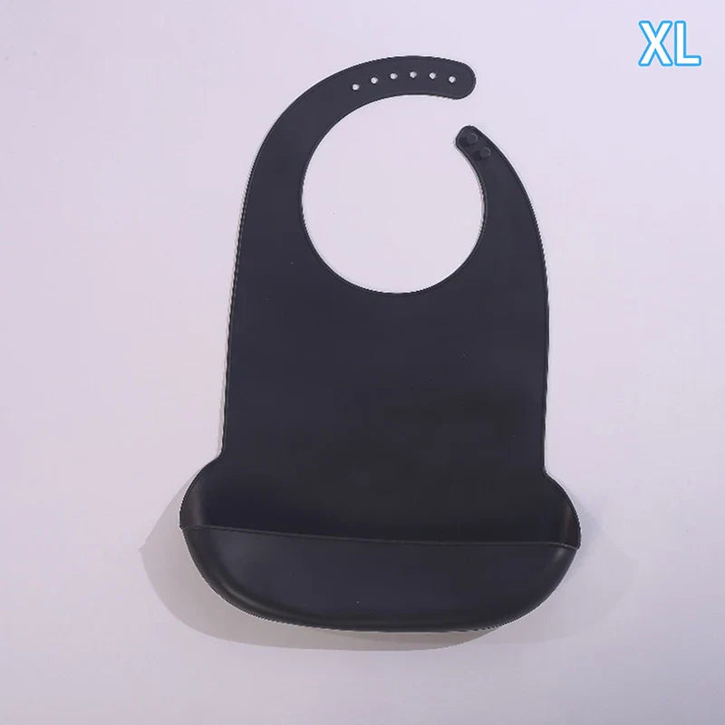 Bavoir Repas Adulte en Silicone – Imperméable & Profond