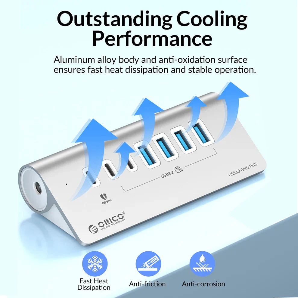 Station Hub USB Multiports 10 Gbps – 4/7 Ports USB, USB-C, SD & TF