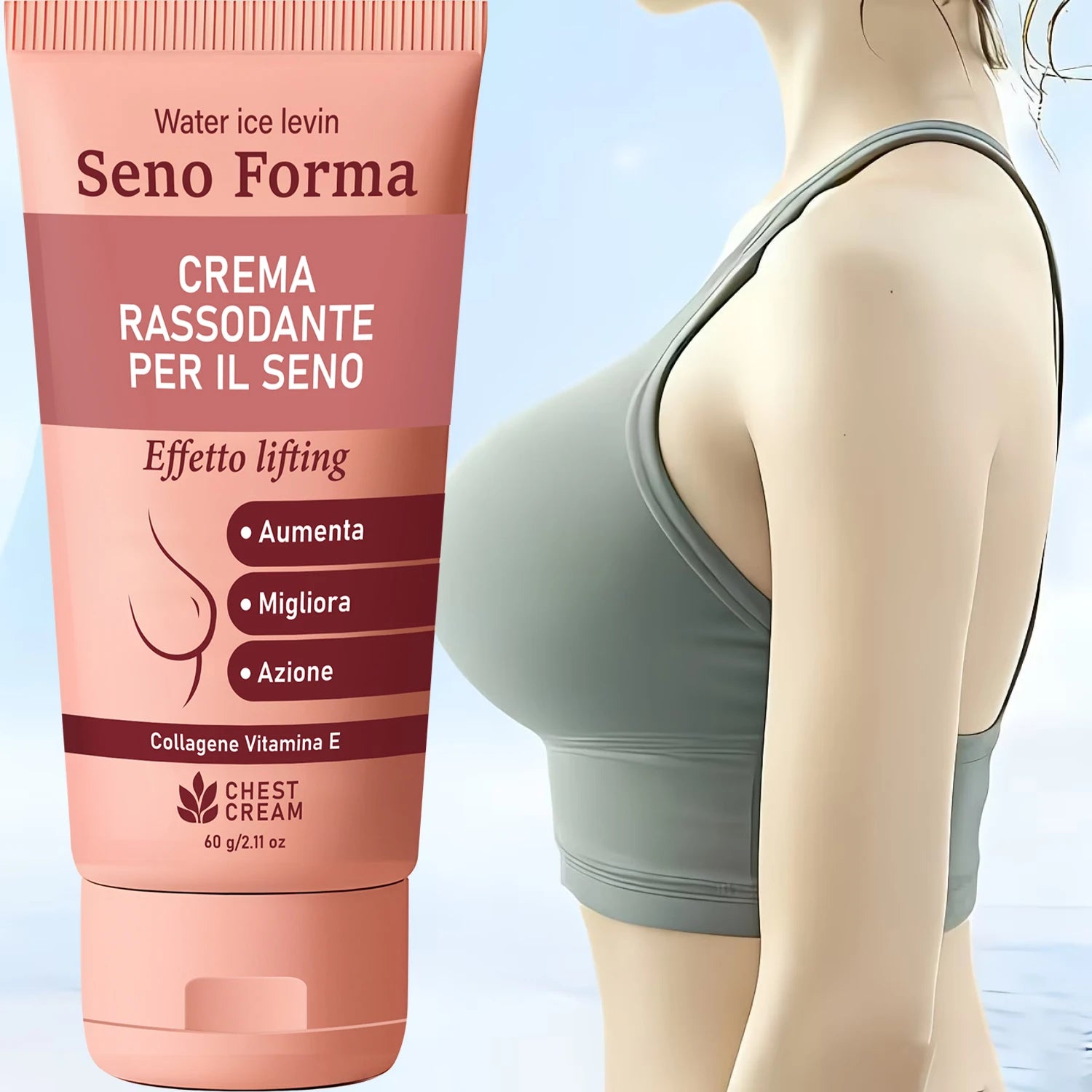 Crème Raffermissante pour la Poitrine au Collagène et à la Vitamine E – Hydratation Intense et Soin de la Peau