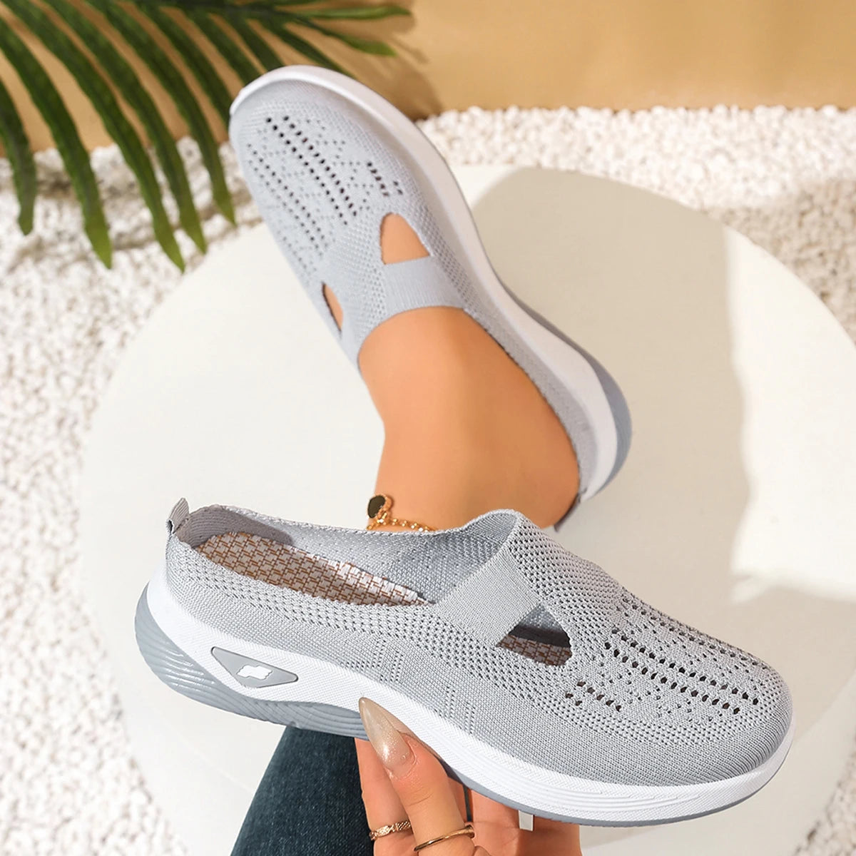 Mules Orthopédiques Respirantes à Talon Souple