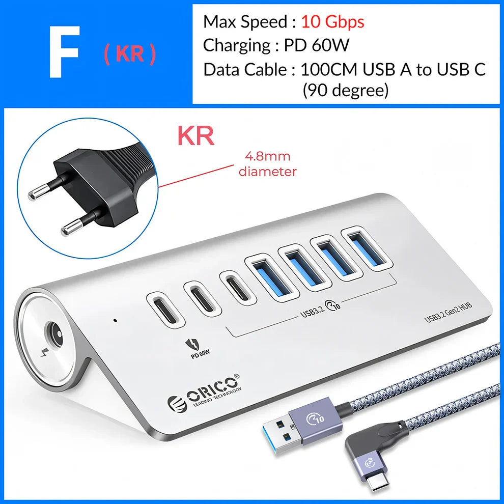 Station Hub USB Multiports 10 Gbps – 4/7 Ports USB, USB-C, SD & TF