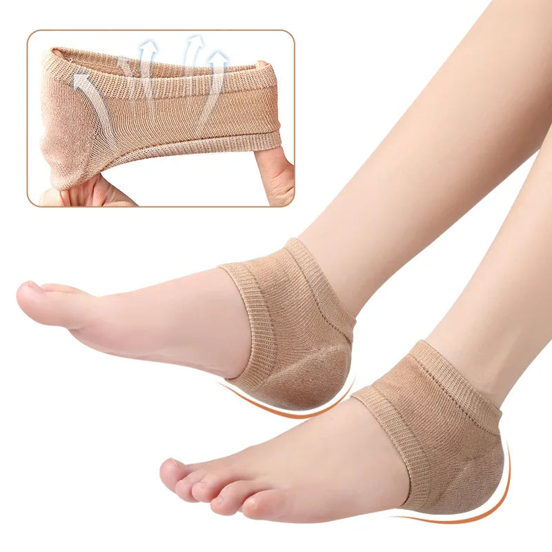 Lot de 2 Coussinets de Talon en Gel de Silicone – Protection, Confort et Soin des Pieds