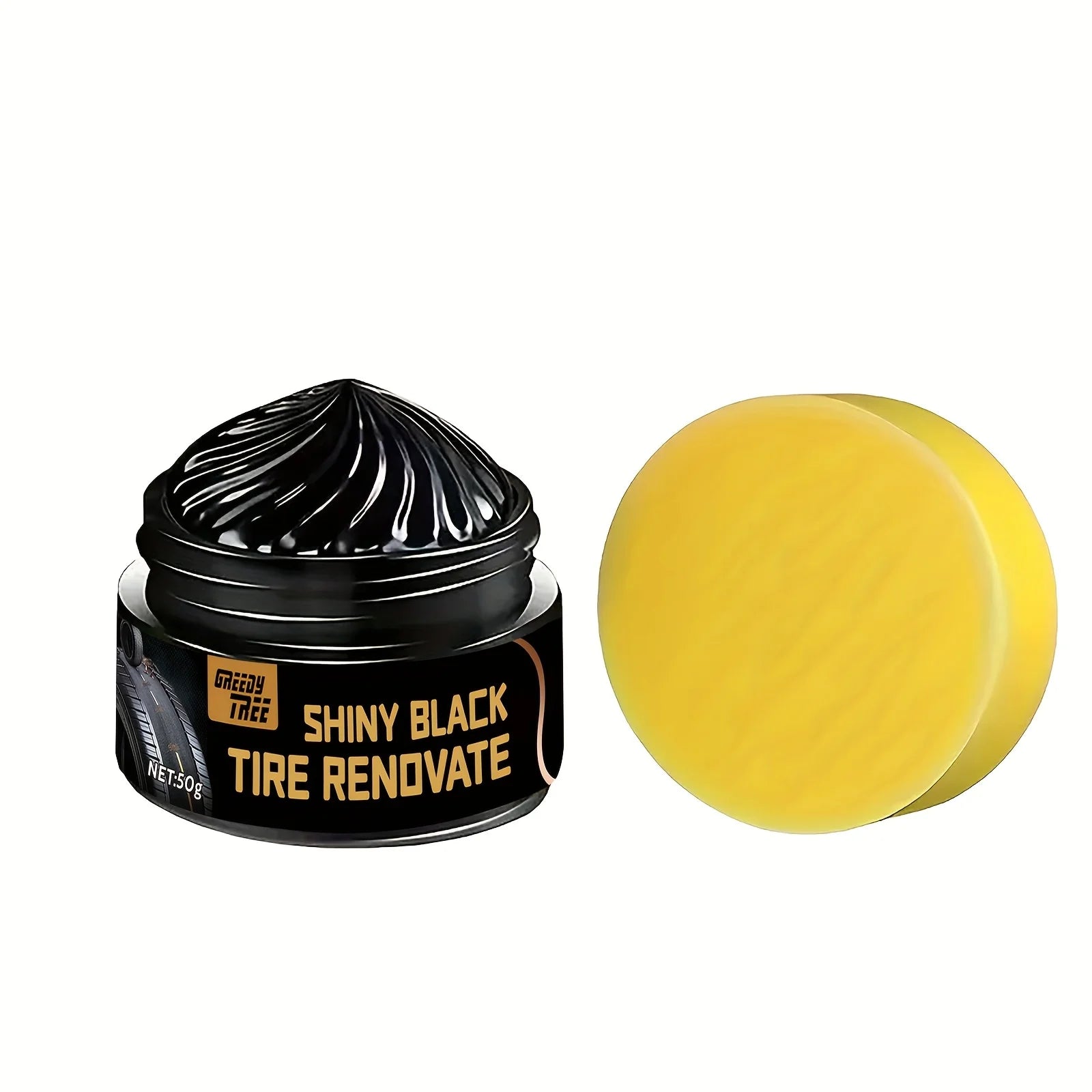 Pâte Rénovatrice Noire Brillante pour Pneus & Plastiques