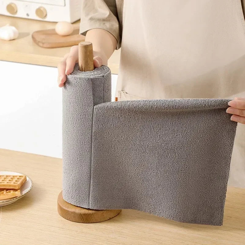 Rouleau de 20 Lingettes Réutilisables en Microfibre – Chiffons de Nettoyage Multiusages