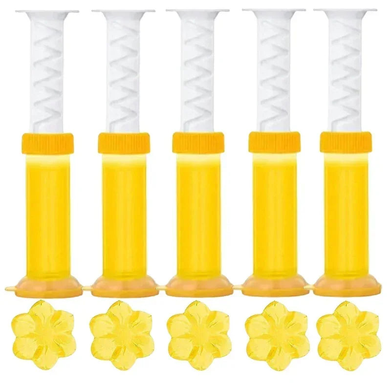 Lot de 5 Gels Nettoyants pour Toilettes en Fleur – Désodorisant Parfumé, Nettoyant WC Longue Durée, Élimine les Mauvaises Odeurs