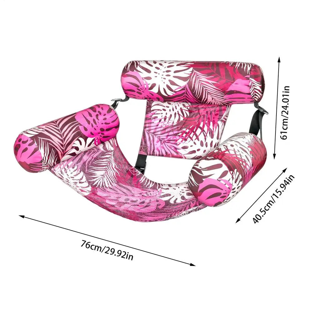 Chaise Hamac Gonflable pour Piscine – Flotteur Inclinable Confortable pour Adultes
