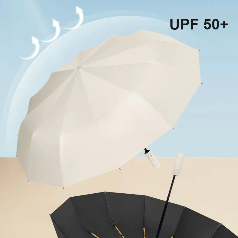 Grand Parapluie Automatique Antivent – 24 Baleines solides
