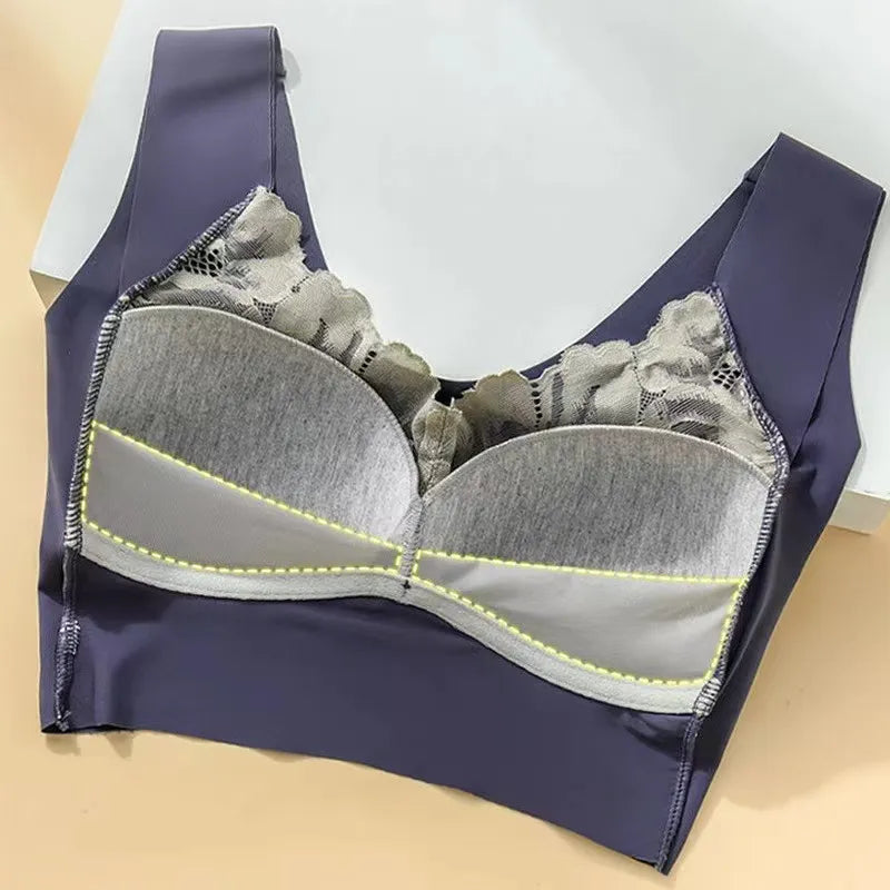 Brassière à dentelle avec larges bretelles