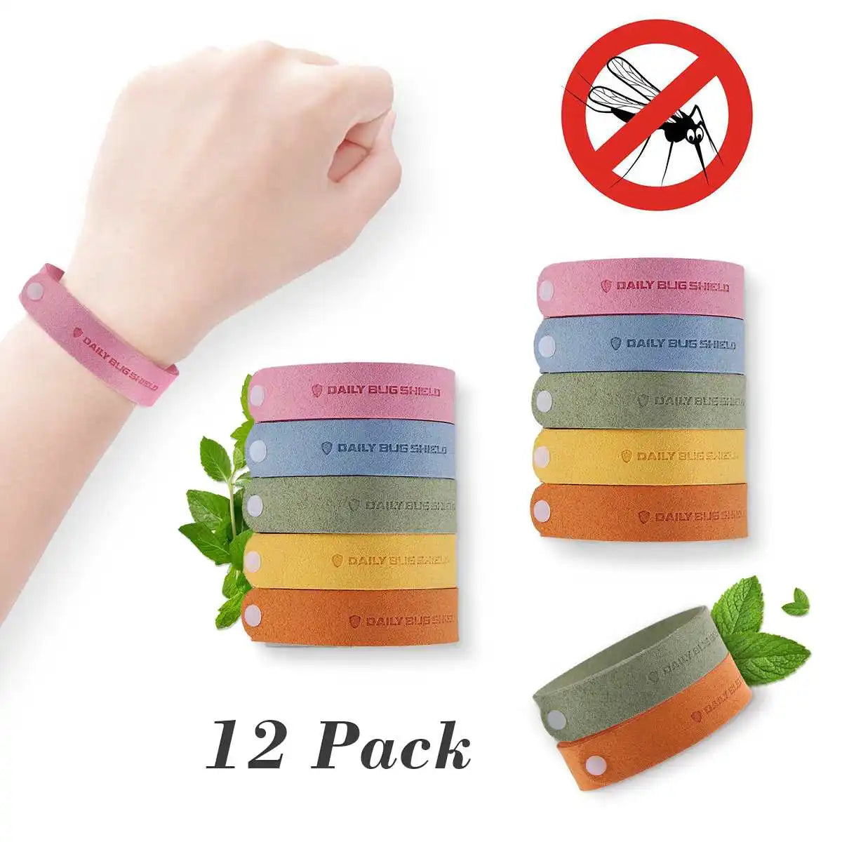 Lot de 15 bracelets répulsifs naturels anti-moustiques