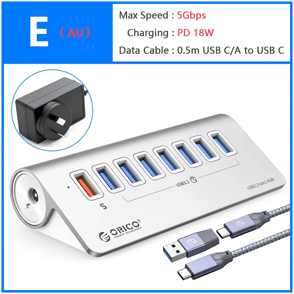 Station Hub USB Multiports 10 Gbps – 4/7 Ports USB, USB-C, SD & TF