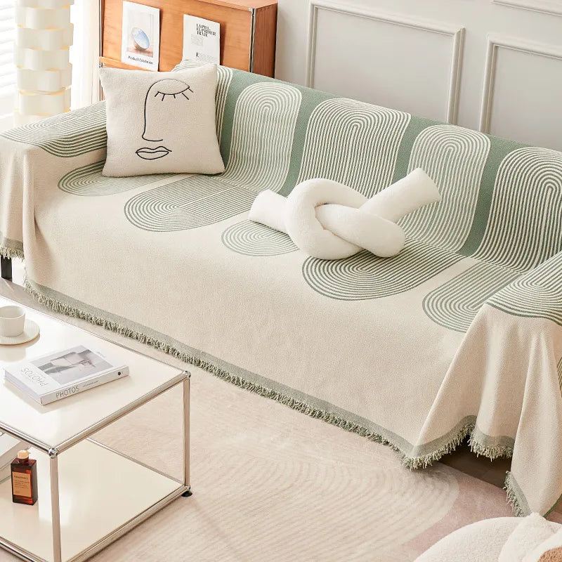 Jeté de Canapé à Motifs - 100% Coton