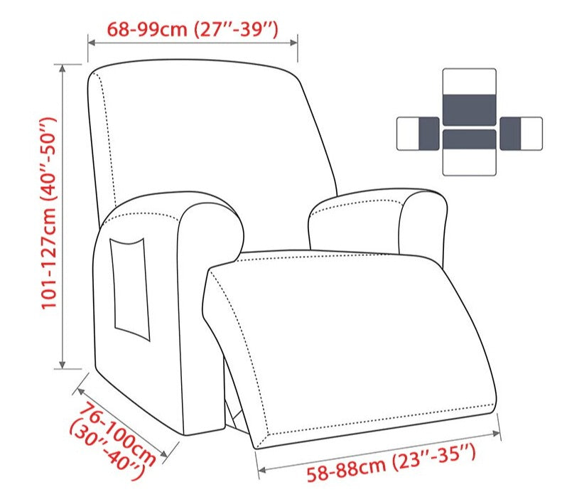 Housse de Fauteuil avec Poche Latérale