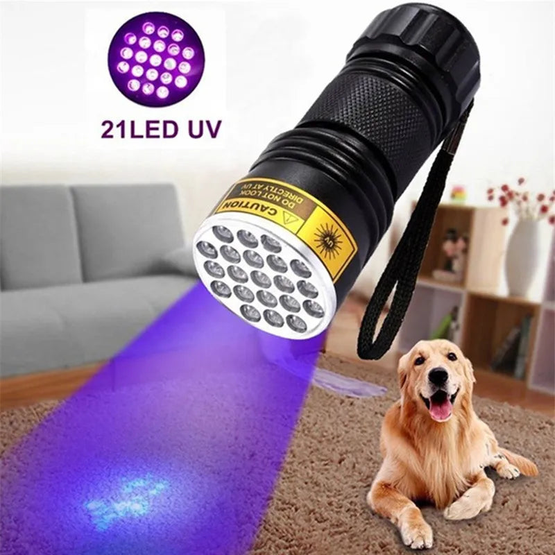 Torche 21 LED UV pour la détection de punaises de lit