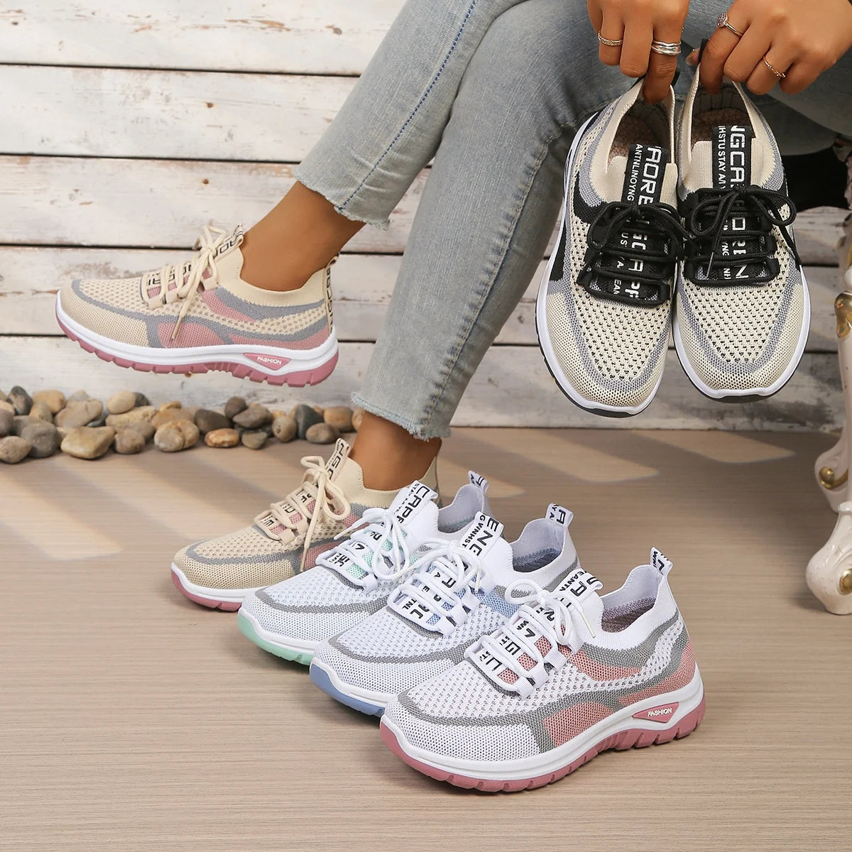 Baskets Sneakers femme bicolores — décontractées et confort quotidien