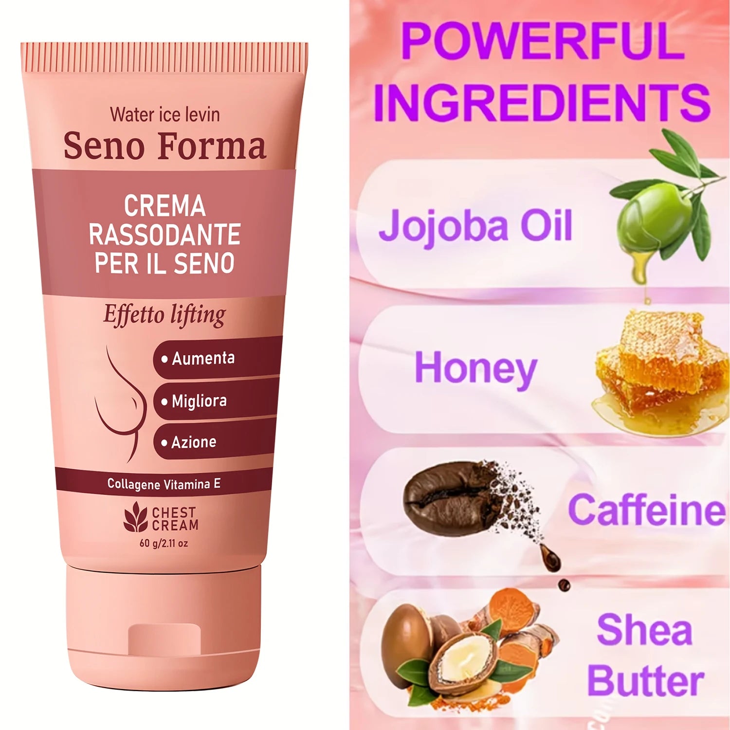 Crème Raffermissante pour la Poitrine au Collagène et à la Vitamine E – Hydratation Intense et Soin de la Peau