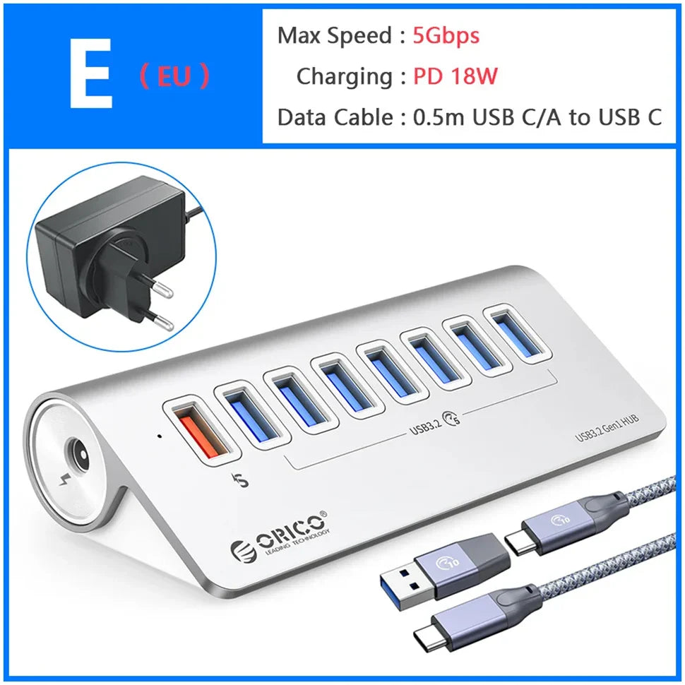 Station Hub USB Multiports 10 Gbps – 4/7 Ports USB, USB-C, SD & TF