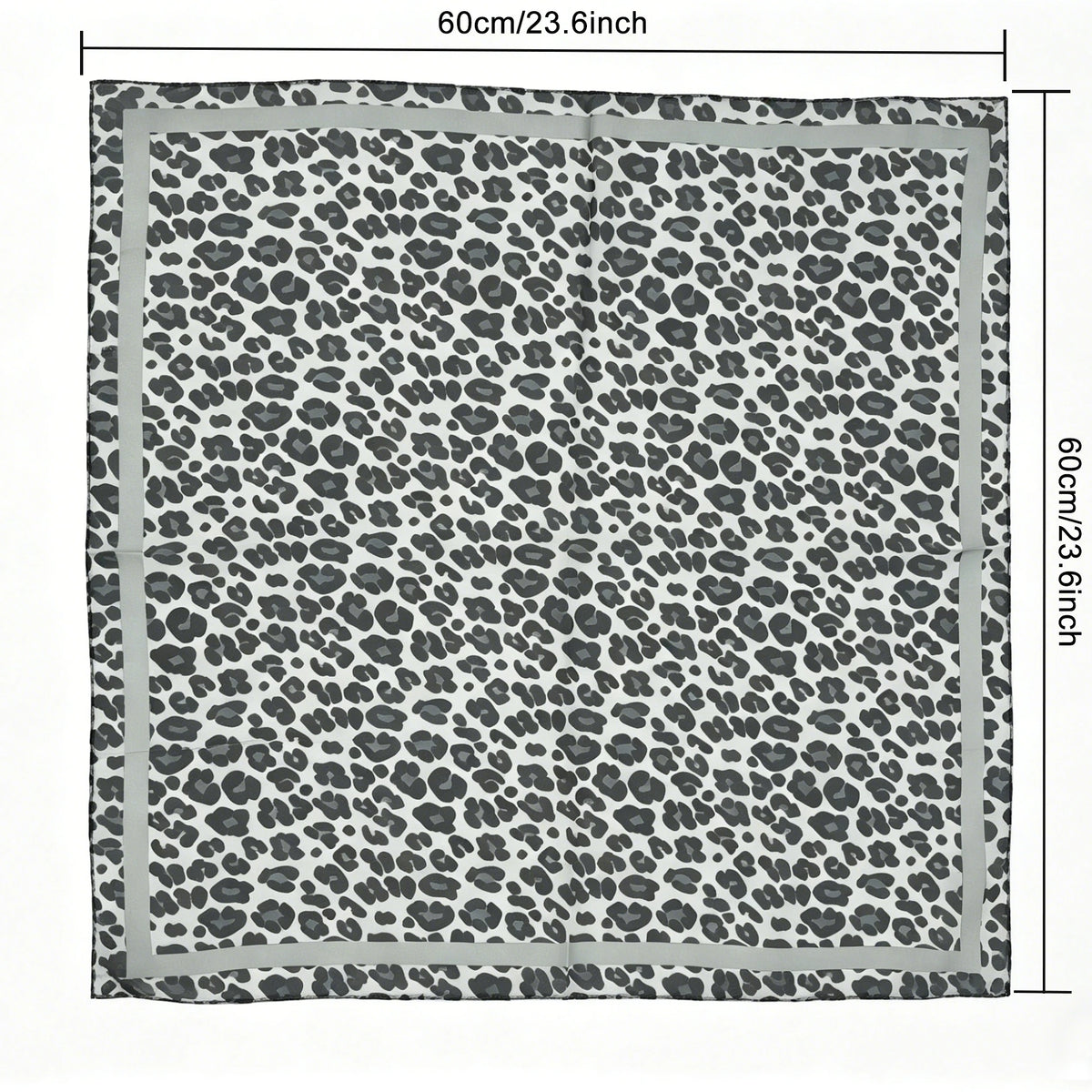 Foulard en Mousseline à Motifs Léopard Femme 60CM– Fermeture à Boucle Magnétique