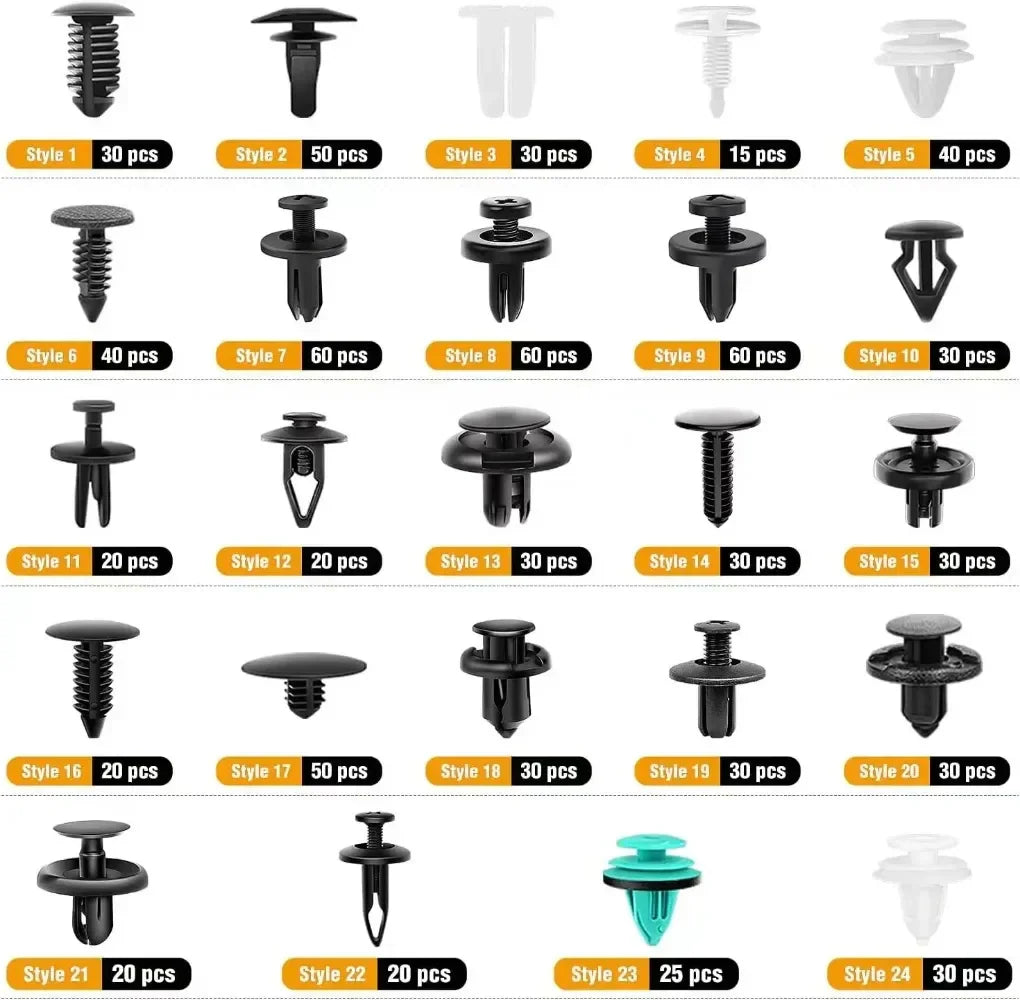 Kit de 680 Clips de Fijación Universales + Herramientas