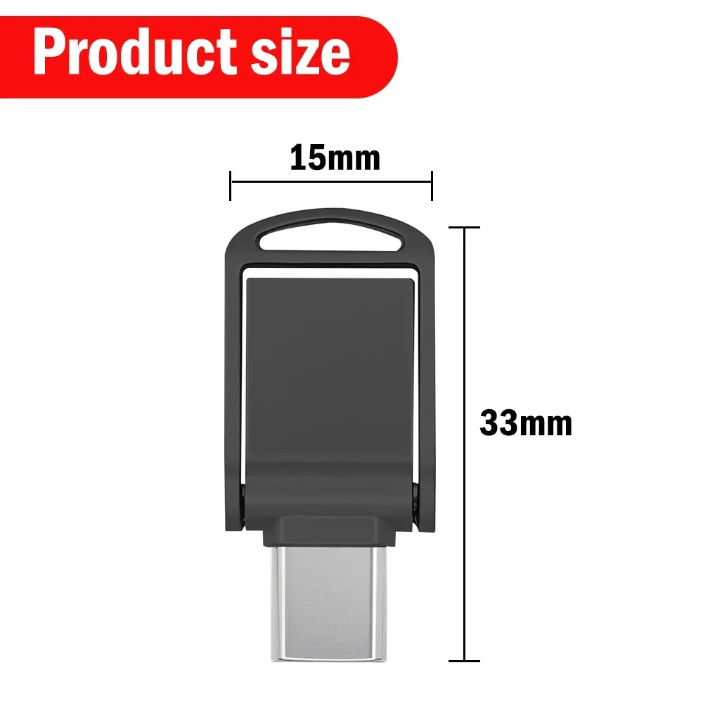 Mini Clé USB Porte-Clef Type-C - Jusqu'à 128GO