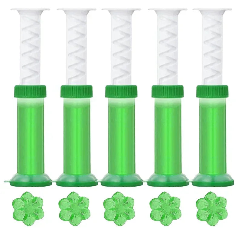 Lot de 5 Gels Nettoyants pour Toilettes en Fleur – Désodorisant Parfumé, Nettoyant WC Longue Durée, Élimine les Mauvaises Odeurs