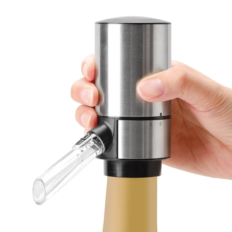 Aérateur de Vin Électrique Automatique – Verseur Décanteur Intelligent en Acier Inoxydable