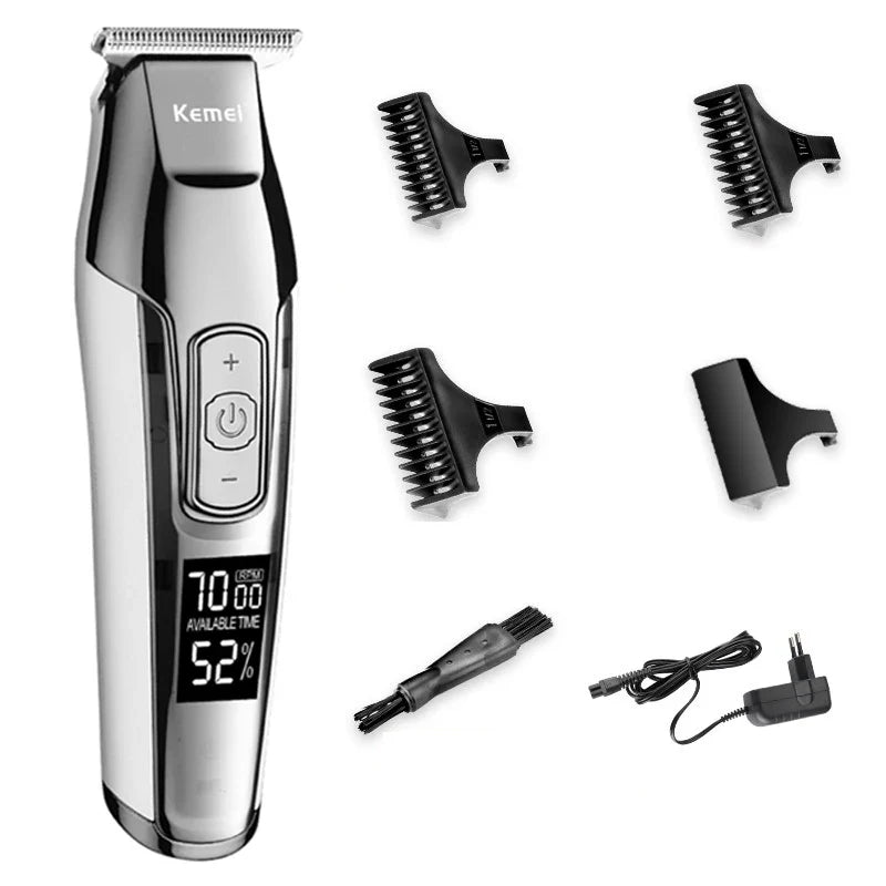 Tondeuse professionnelle sans-fil avec écran LCD + Accessoires