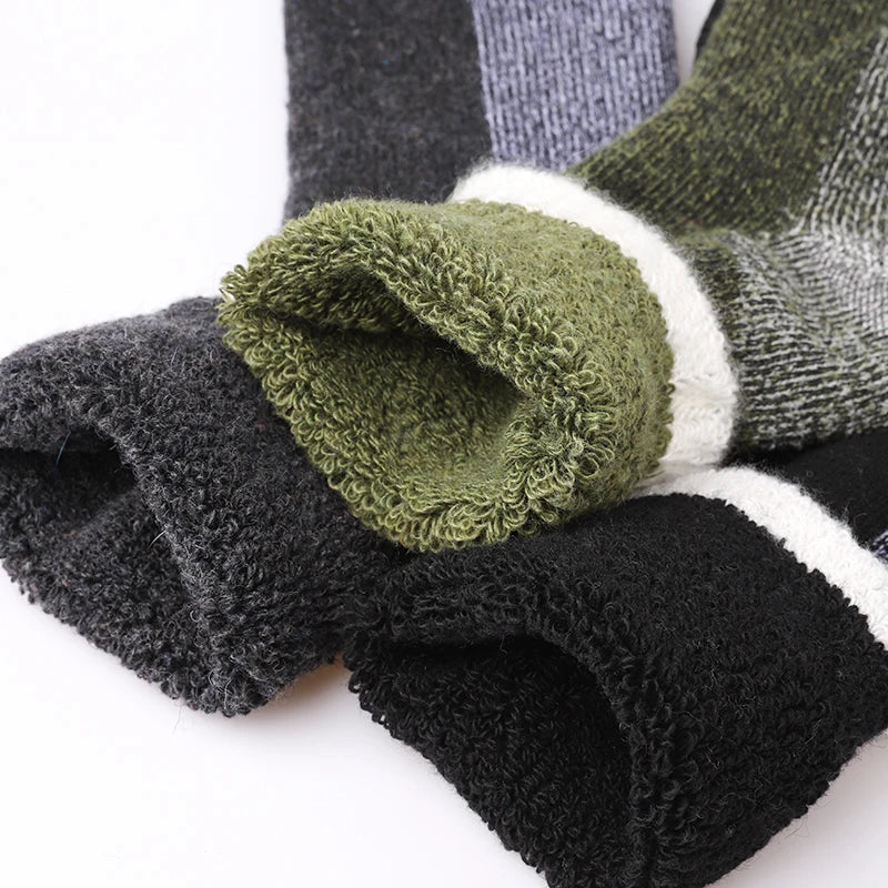 Lot de 3 Paires de Chaussettes Thermiques Homme en Laine Mérinos – Doublure Épaisse en Polaire, Douce & Chaude