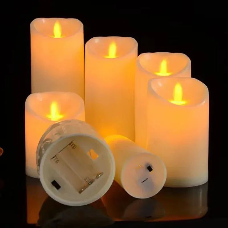 Bougies scintillantes LED sans flamme avec télécommande