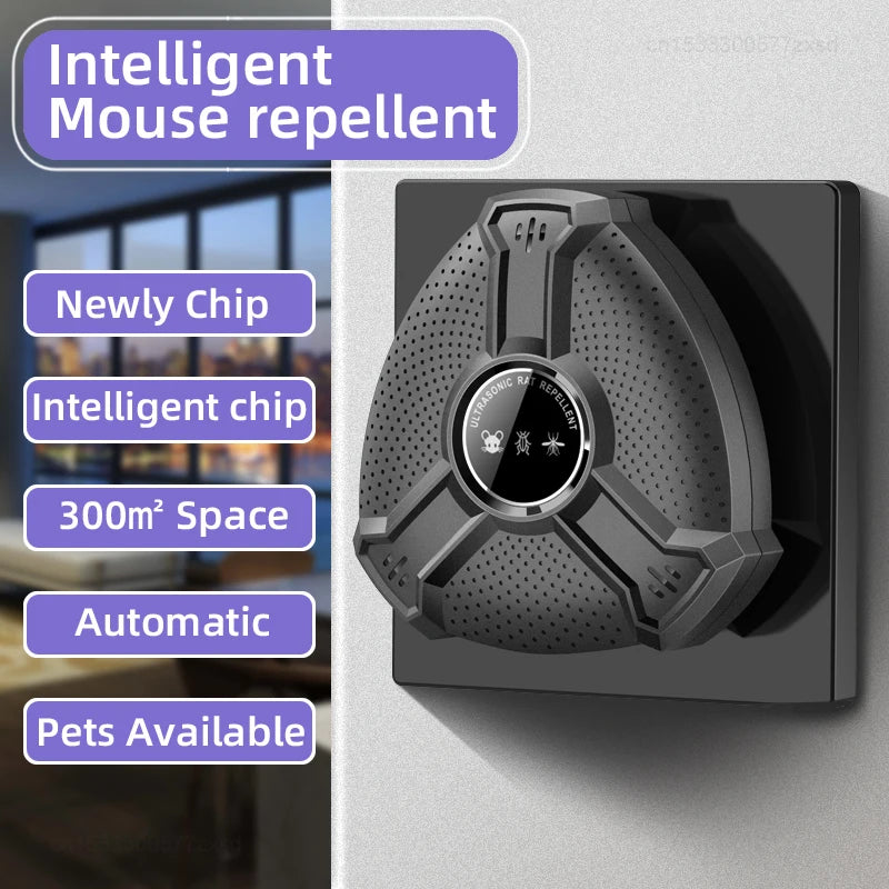Répulsif à Ultrasons pour Rongeurs et Nuisibles – Fréquence Variable pour Maison, Garage, Cave...