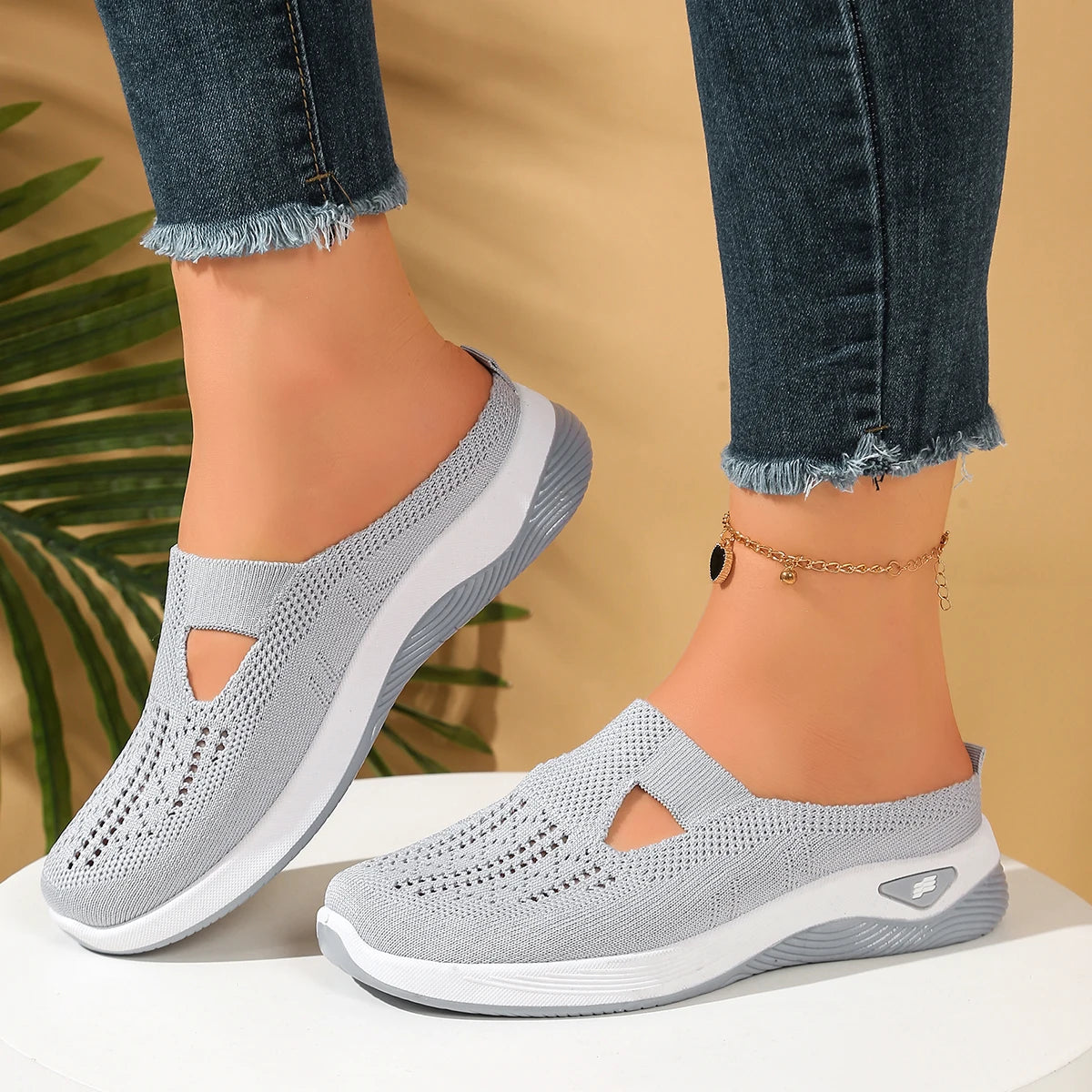 Mules Orthopédiques Respirantes à Talon Souple